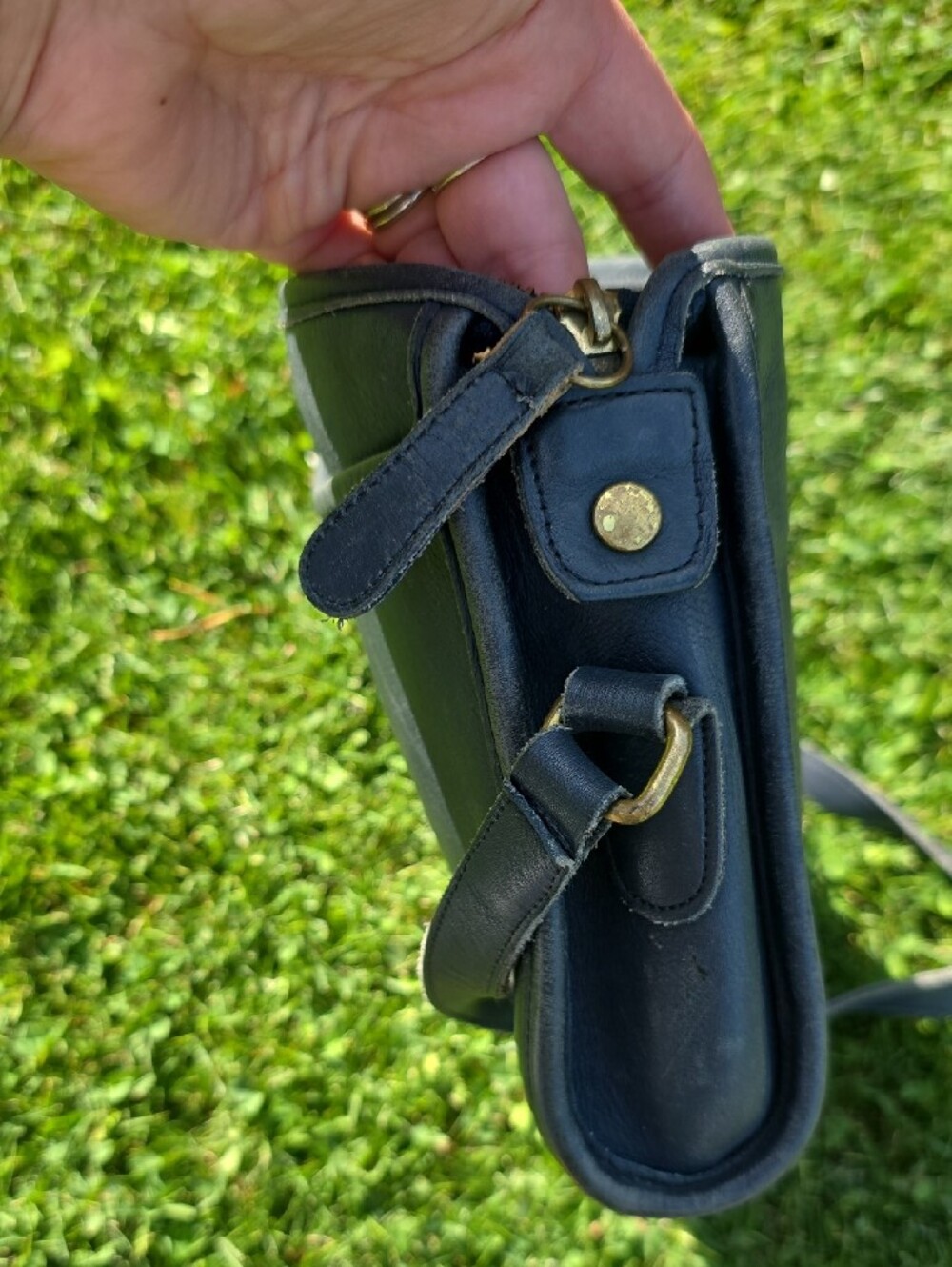 Coach Navy Leather Crossbody Bag J5C-9944 - Picture 4 of 12